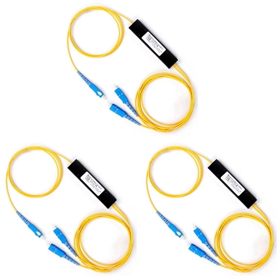 3X 1 Point 2 Taper Fiber Optic Splitter Splice Box Splitter SC Port FTTH Fiber Home Cold Connection3 x Fiber Splitter(The color of the interface is random, and the specified color is not accepted)