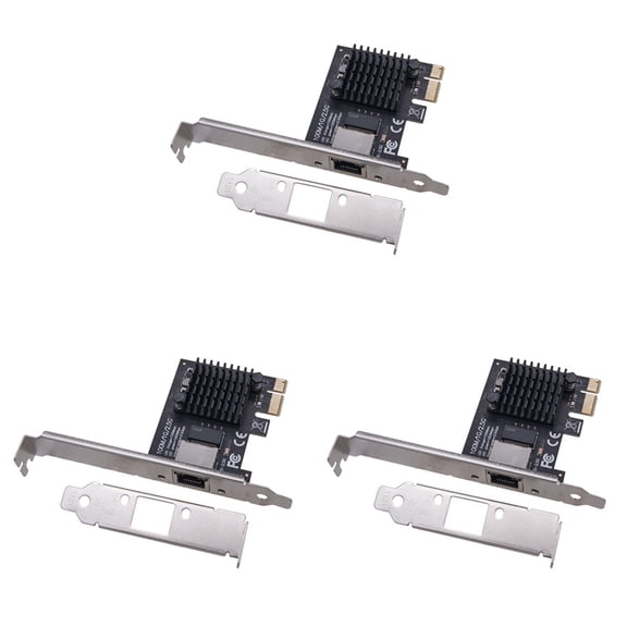 3X 100/1000M/2.5G RJ45 Network Adapter RJ45 RTL8125BG Chipset PCIe PCI Express Network Lan Card,3 x Gigabit network card 3 x Short iron piece