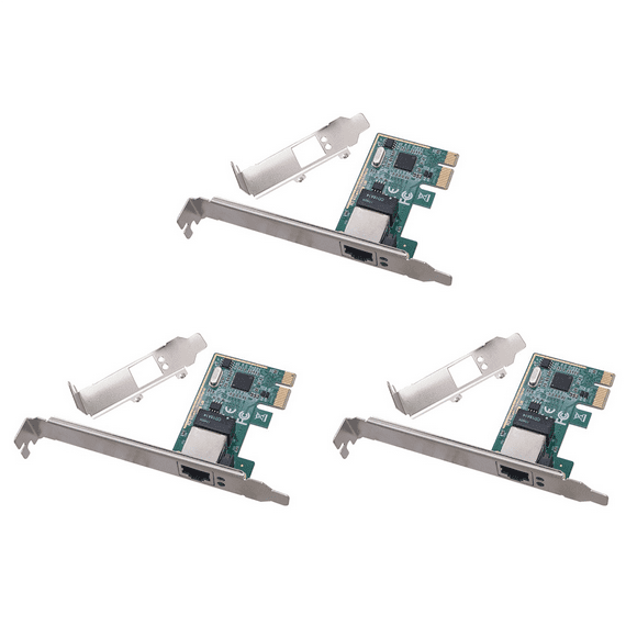 3X 1000Mbps Gigabit Ethernet PCI Express PCI-E Network Card 10/100/1000M RJ45 LAN Adapter Converter Controller