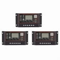 thumbnail image 1 of 3X 100A Solar Charge Controller Solar Panel Controller 12V 24V LCD Display Solar Panel Battery Regulator with USB Port,3 x Solar Controller,Black, 1 of 6
