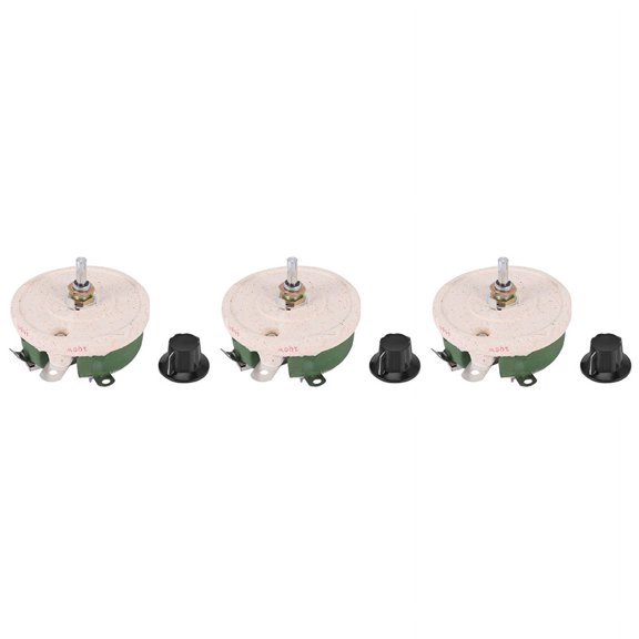 3X 100W 100 Ohm Ceramic Wirewound Potentiometer Rotary Resistor Rheostat