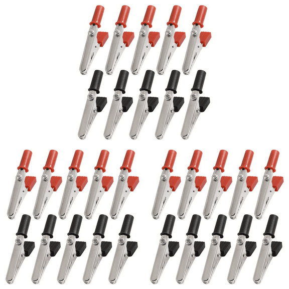 3X 10A Handle Electrical Alligator Clips