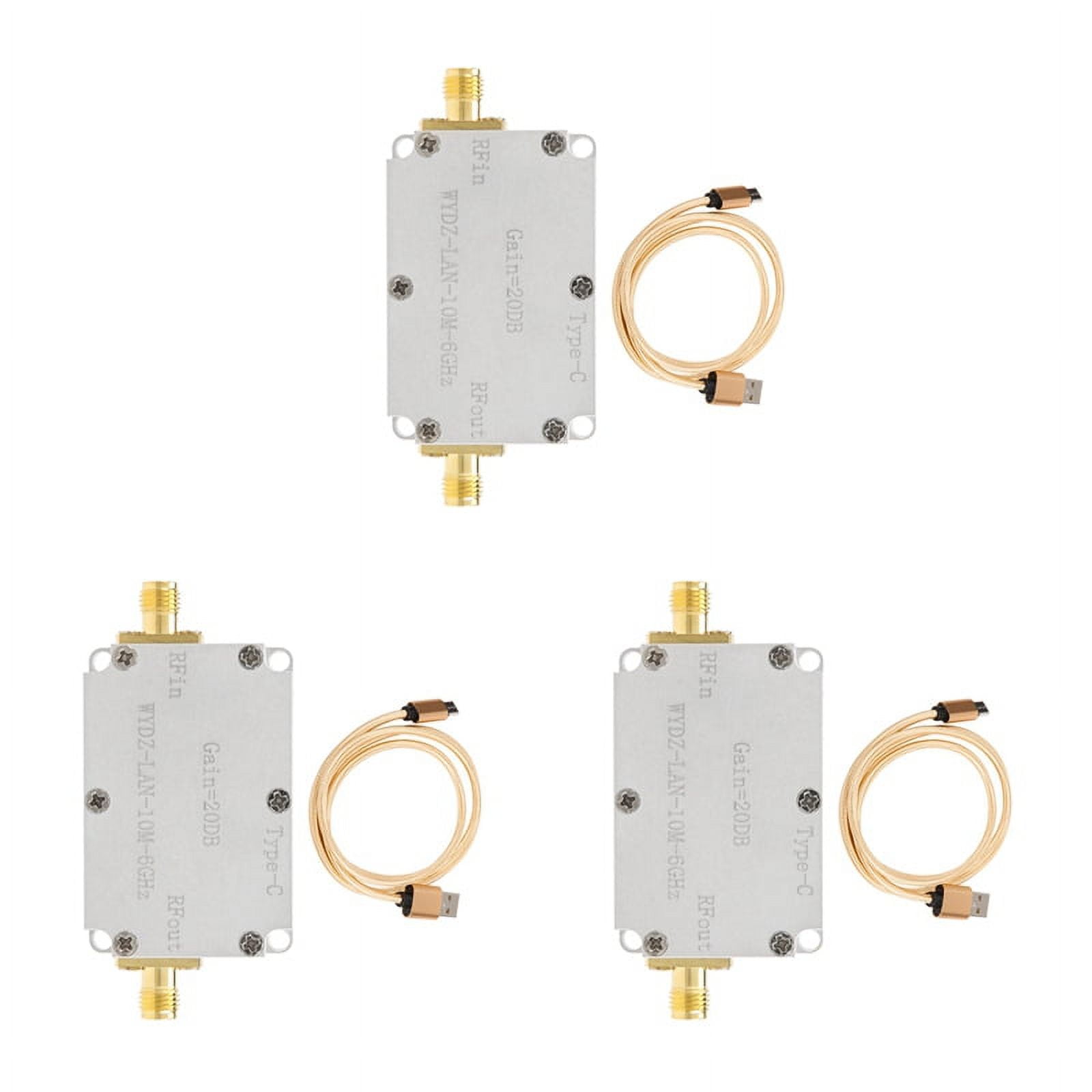 3X 10M-6GHz Low Noise Amplifier Gain 30DB High Flatness LNA RF Signal ...