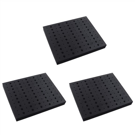 3X 110 Holes Router Bit Tray Storage Holder for 1/4Inch 1/2Inch Milling Cutters Bits Organizer,3 * Router Bit Tray,Black