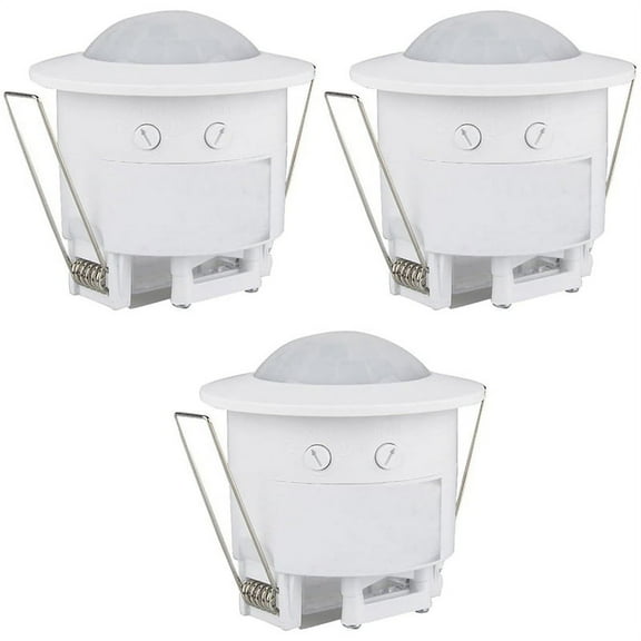 3X 110V-220V 360 Infrared Recessed PIR Ceiling Motion Sensor Detector Light Switch, Motion Light Sensor