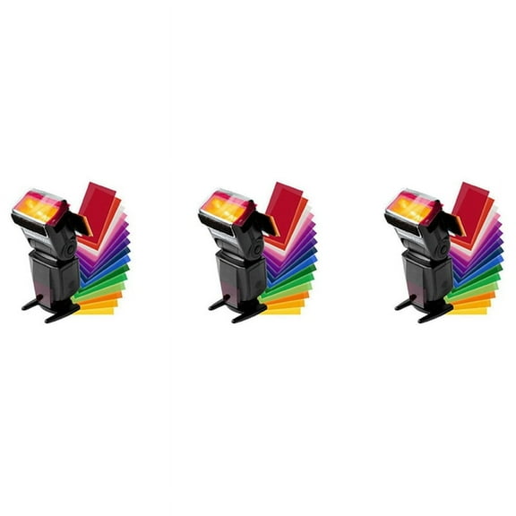 3X 12 Colors/Set Flash Speedlite Color Filters Cards for / Camera Photographic Gels Filter Flash Speedlight