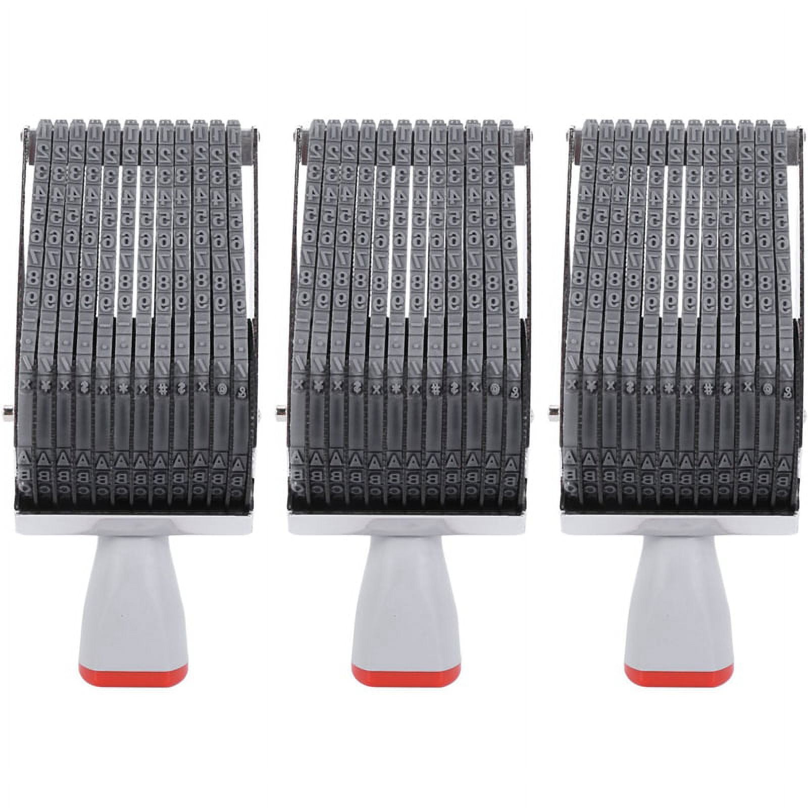 3X 12 Digit Alphabet Rolling Rubber Stamp English Number Emboss DIY