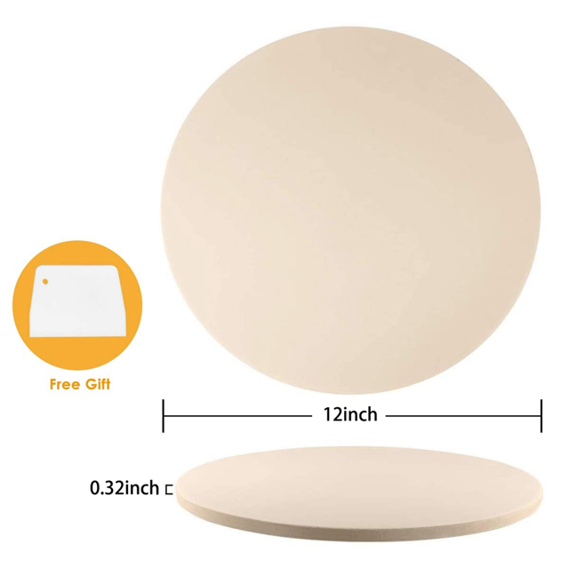 3X 12Inch Ceramic Pizza Stone Pizza Baking Stone/ Pan, Perfect for
