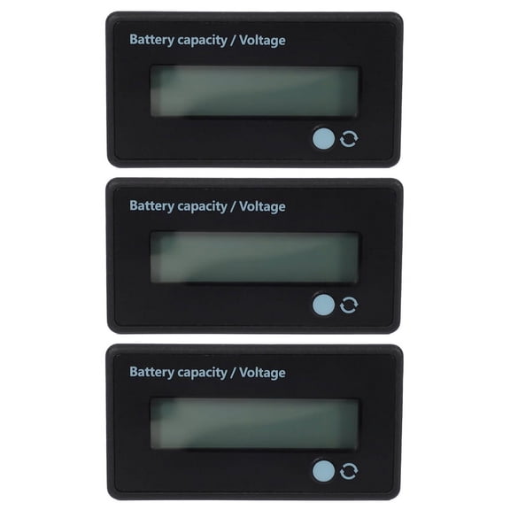 3X 12V 24V 36V 48V Battery Meter, Lead-Acid & Lithium Ion Battery Charge Discharge Monitor