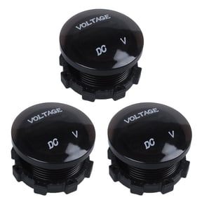 3X 12V-24V DC Voltmeter Car Monitor LED Red Waterproof Voltmeter Black