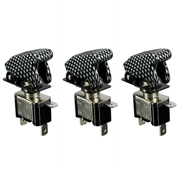 3X 12V 2Pins Car Dash Rocker Switch Lever SPST ON / Carbon AIRCRAFT ...