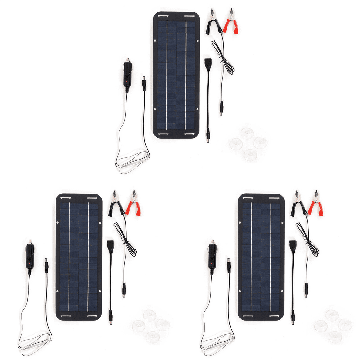 3X 12V 30W Portable Solar Panel Car Boat Power Solar Panel Battery