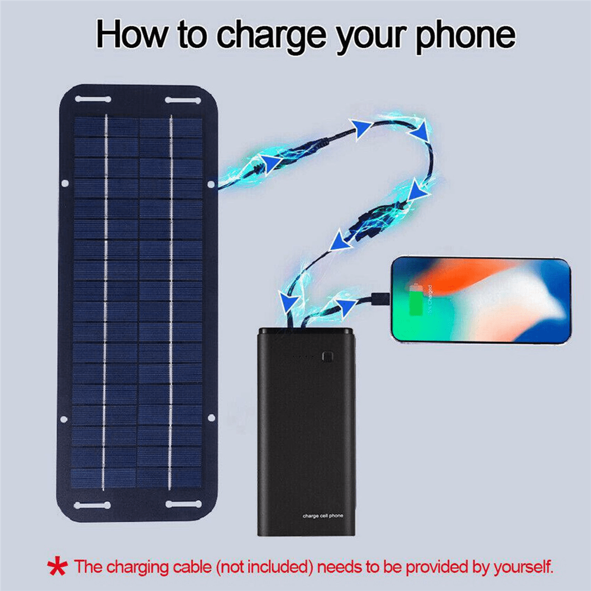 3X 12V 30W Portable Solar Panel Car Boat Power Solar Panel Battery