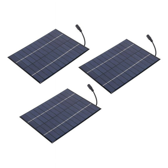 3X 12V 5.2W Mini Solar Panel Polycrystalline Solar Cells Silicon Epoxy Solar DIY Module System Battery Charger,3 x solar panels,black
