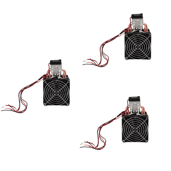 3X 12V 6A Thermoelectric Peltier Semiconductor Cooler Refrigeration Cooling System Kit Cooler Fan for Air Cooling