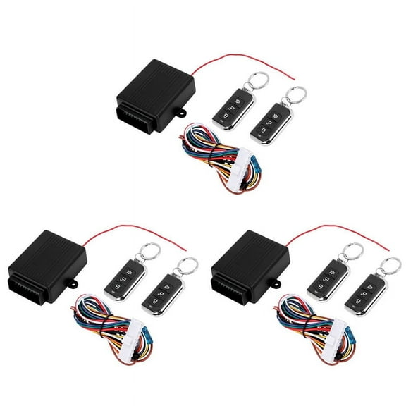 3X 12V Car Alarm Systems Remote Central Kit Door Lock Vehicle Keyless Entry System Central Locking with Remote Control