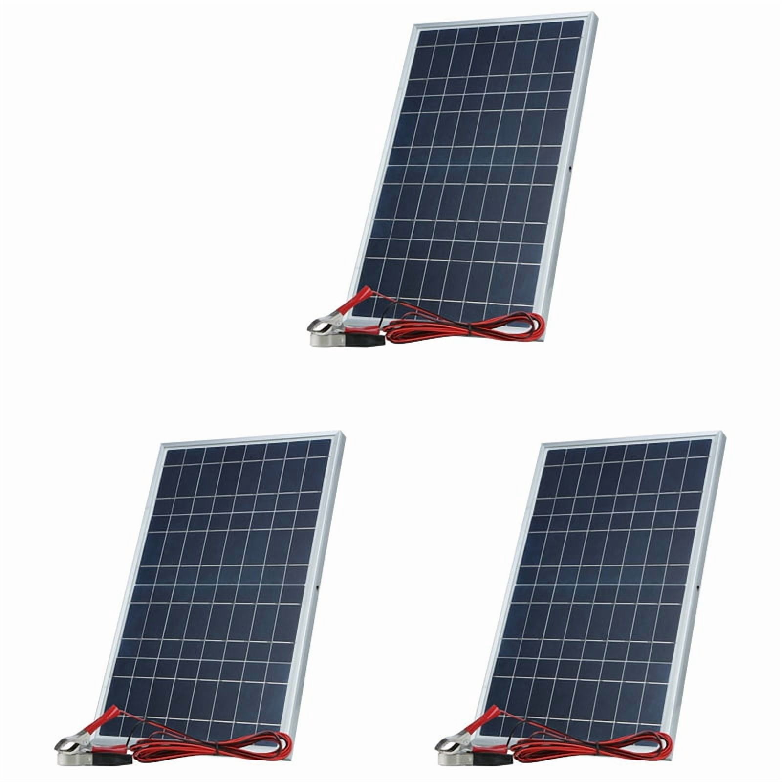 3X 12V Solar Panel Kit Complete 30W Power Portable Outdoor Rechargeable Solar Cell Generator for Home