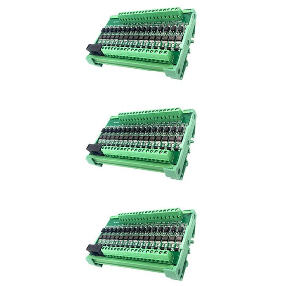 3X 16 Way PLC Amplifier Board Isolation Board Transistor Board Protection Board Input NPN/PNP Output NPN,3 x 16 way PLC amplifier board,green