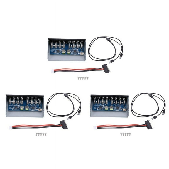 3X 19 Pin to 8 Port USB 3.0 Hub 5.25 Inch CD-Rom Drive Bay CD Rom Front Panel for Computer Case