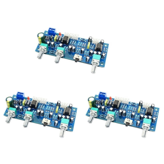 3X 2.1 Channel Subwoofer Preamp Board Low Pass Filter Pre-Amp Amplifier Board Ne5532 Low Pass Filter Preamplifier