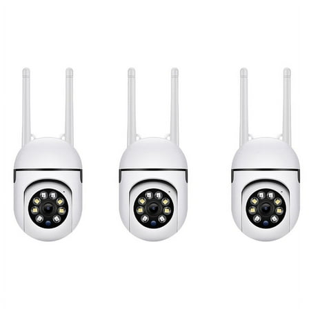 3X , 2.4GHz WiFi Cameras 1080P Dome Surveillance Cameras 360 View, 2-Way Audio
