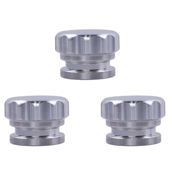 3X, 2 Inch 51mm Aluminum Alloy Welded on the Filler Neck and Auto Parts Modified Fuel Tank Cap Silver