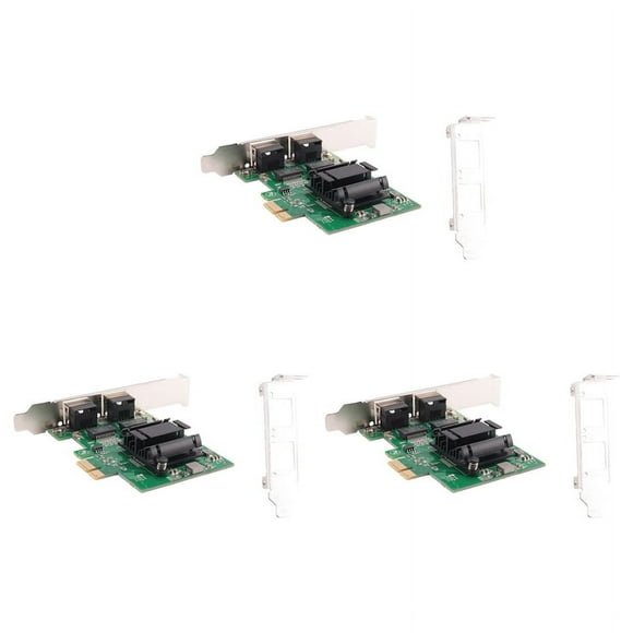 3X 2-Port Gigabit PCIe Network Card 1000M Dual Ports PCI Express Ethernet Adapter with 82571EB LAN NIC Card for
