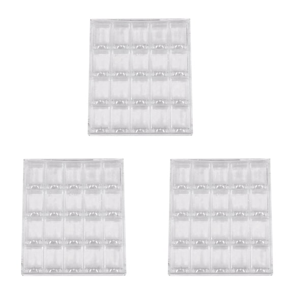 3X 20 Girds Acrylic Makeup Organizer Nail Art Storage Box Clear Display Case Organizer Holder Transparent