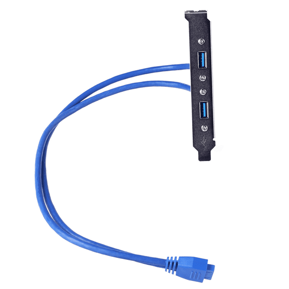 3X 20-Pin to USB 3.0 Dual Port Cable Header, Extend Your USB 3.0 Port on Motherboard to Computer Case Bezel,3 x Connecting Cable,blue