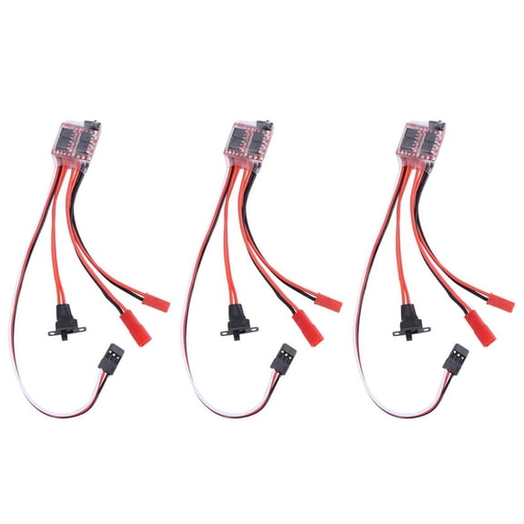 3X 20A Bustophedon ESC Brushed Speed Controller For RC Car Truck Boat_wm25