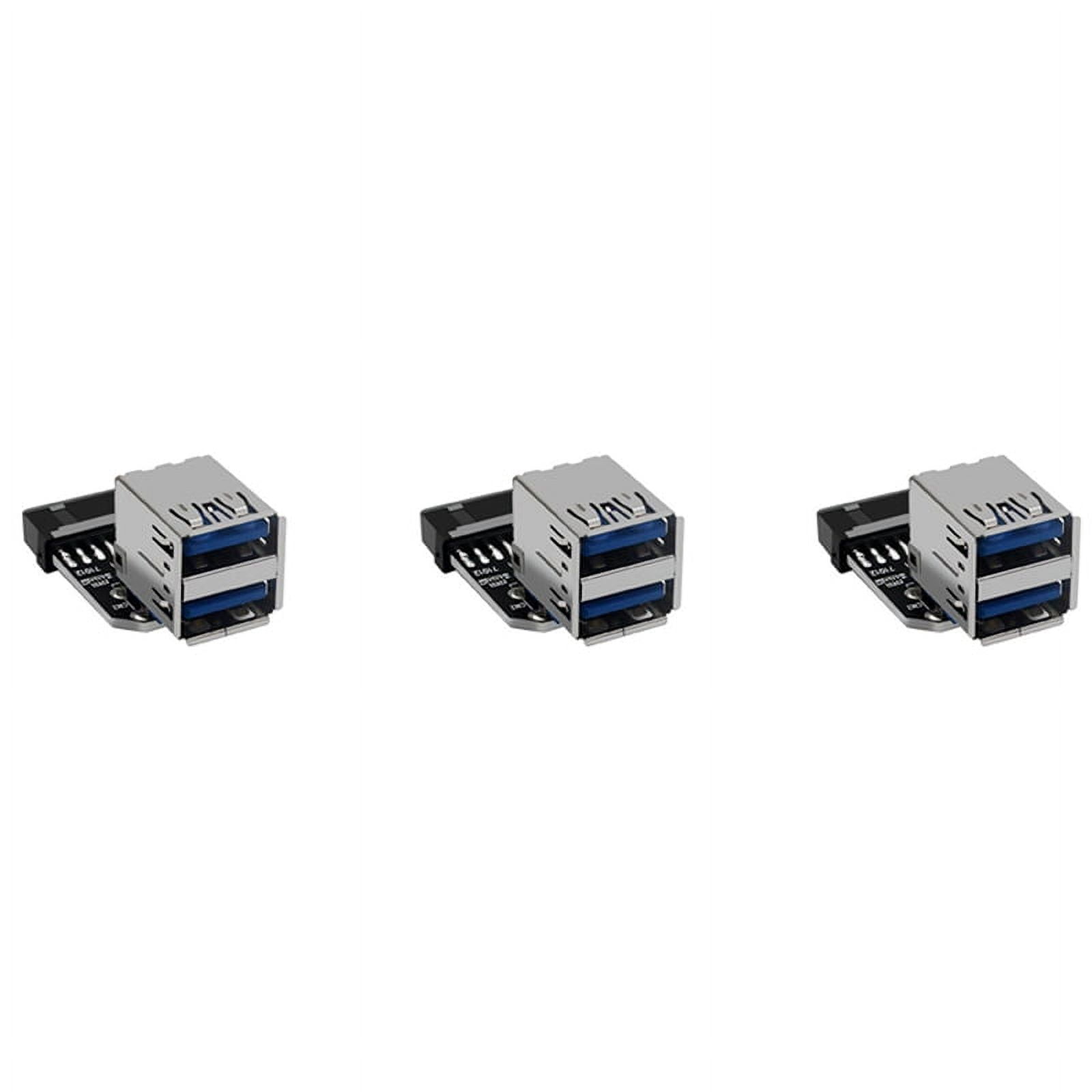 CY Dual USB 3.0 A Type Female naar Moederbord 20/19 Pin Box Header Slot Adapter 5Gbps Horizontale Type PCBA