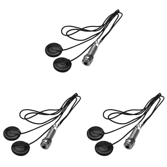 3X 21-INCHES Wire Length 1/4 Inch Output Jack 2 in 1 Piezo Pickup Disc Transducer for Guitar Violin Ukulele Banjo Cello