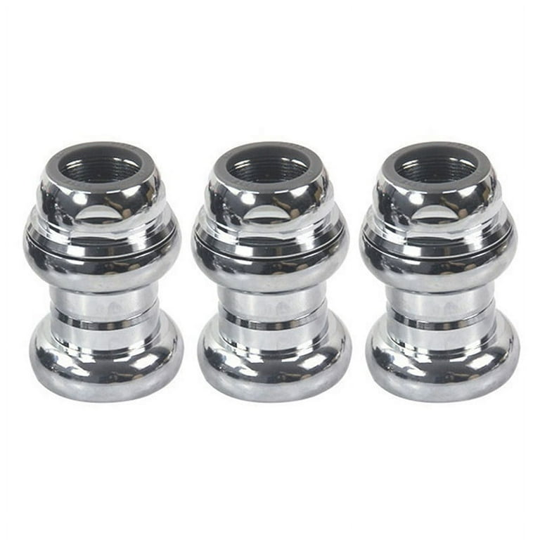 3X 22.2mm Bicycle Headset 1 Inch Fixed Gear Bike Headset Bearing Fixed Gear Bike Aluminium Alloy Headset Silver