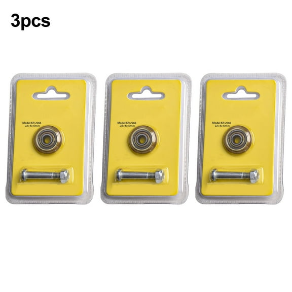 3X 22mm Manual Tile Cutter Rotary Bearing Wheel Set for Precise Porcelain and Ceramic Scoring in Hand Cutting Machines, Metal Replacement Blades with Screws for Smooth Operation in Home&Workshop Use