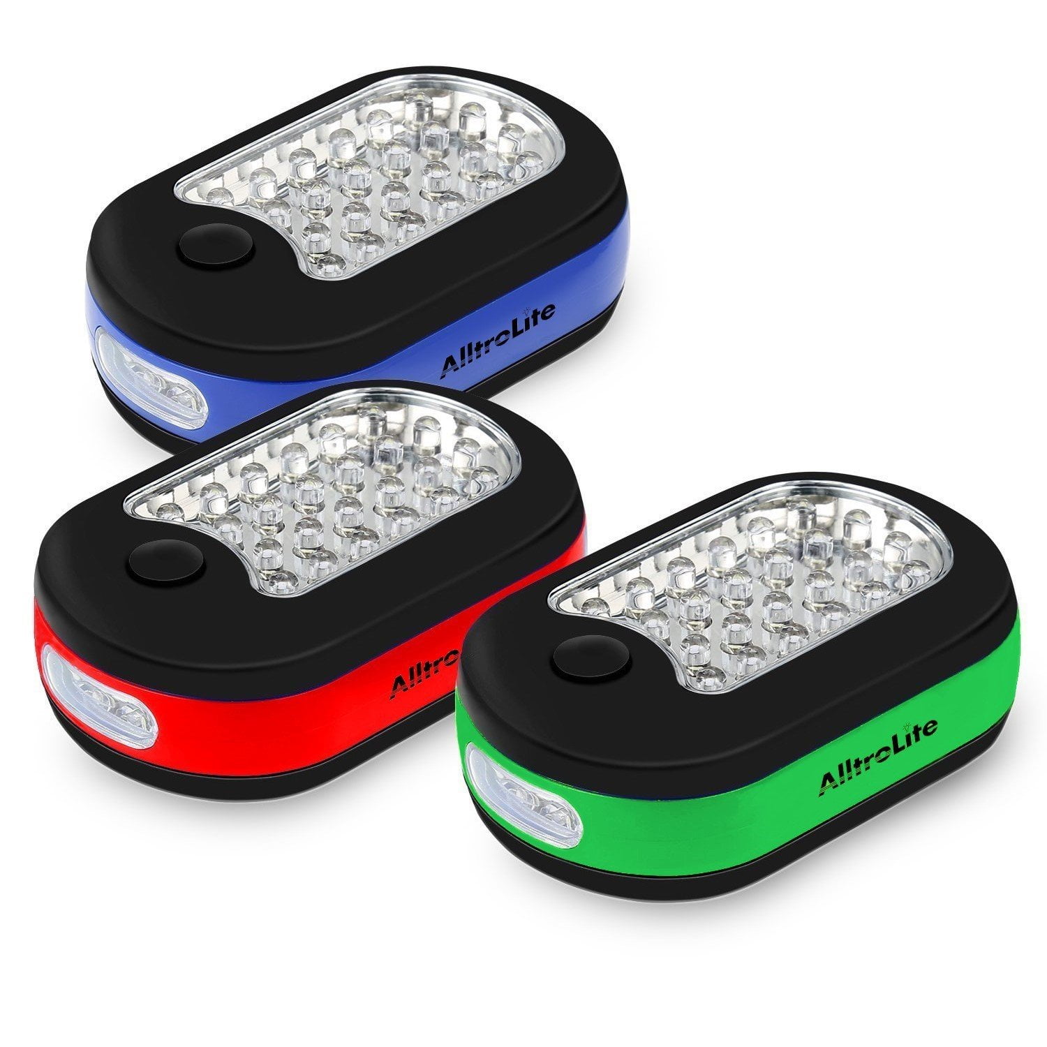 Portable LED Magnetic Hook Work Light with Rotatable Hook, 3-Pack