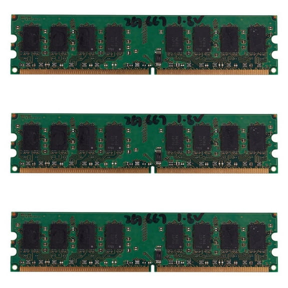 3X 2GB DDR2 PC2-5300 667MHz 240Pin 1.8V Desktop DIMM Memory RAM for , for AMD(2GB/667),3 * Memory RAM,green