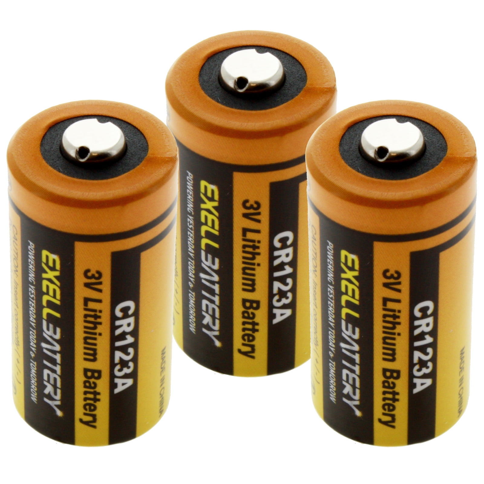 MBS 8 baterías de litio CR123, CR123A, CR123R, CR17335, CR17345, SF123 de 3  V, con Storacell de Powerpax con caja de batería naranja (sin baterías