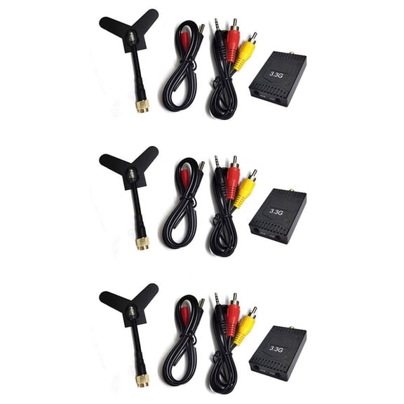 3X 3.3G FPV VRX Kit 8CH FPV Video Receiver for FPV RC Racing Drone