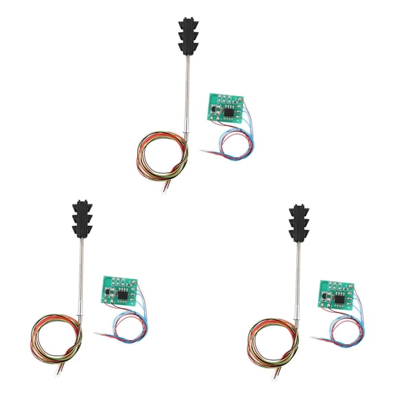 3X 3 Color Traffic Light Signals Ho Oo Scale Model 6LED for Diy Sand Table Crossing Street Construction Railway Two Side