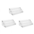 thumbnail image 1 of 3X 3 Tier Clear Acrylic CD Holder Cascading Storage Rack, 1 of 6
