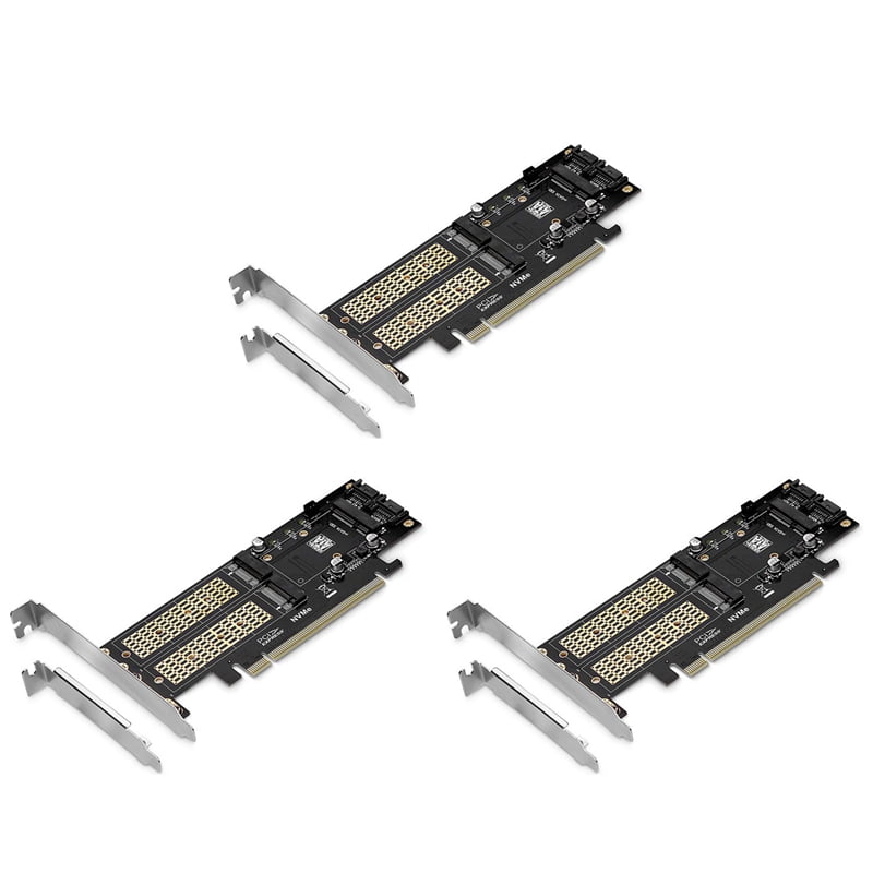 3X 3 in 1 NGFF and MSATA SSD Adapter Card,M.2 NVME to PCIE/M.2 SATA SSD ...