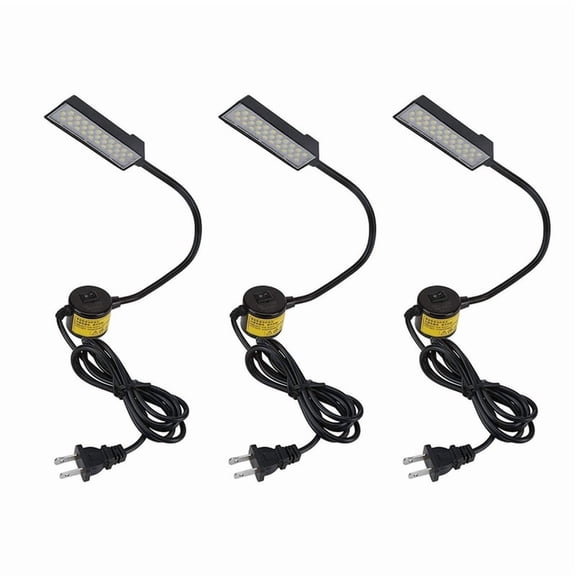 3X 30 LED Sewing Machine Light Sewing Lighting for Workbench Lathe Drill Flexible Gooseneck Arm Work Lamp US Plug
