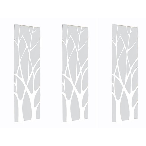 3X 3D Acrylic Tree Mirror Wall Sticker Removable DIY Art Decal Home Decor Mural 100X28CM