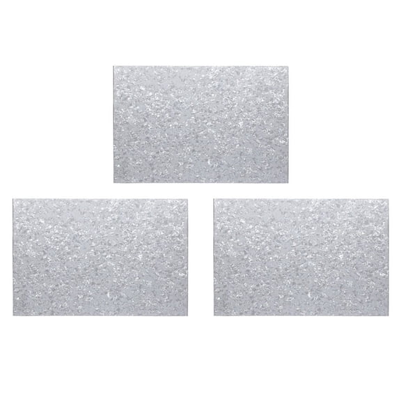 3X 3Ply PVC with Bass Guitar Pickguard Material Sheet DIY Untrimmed 16.9X11.4X0.09 In, Pearl White