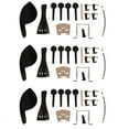3X 4/4 Ebony Violin Parts Tailpiece Pegs Chinrest Maple Bridge Set ...
