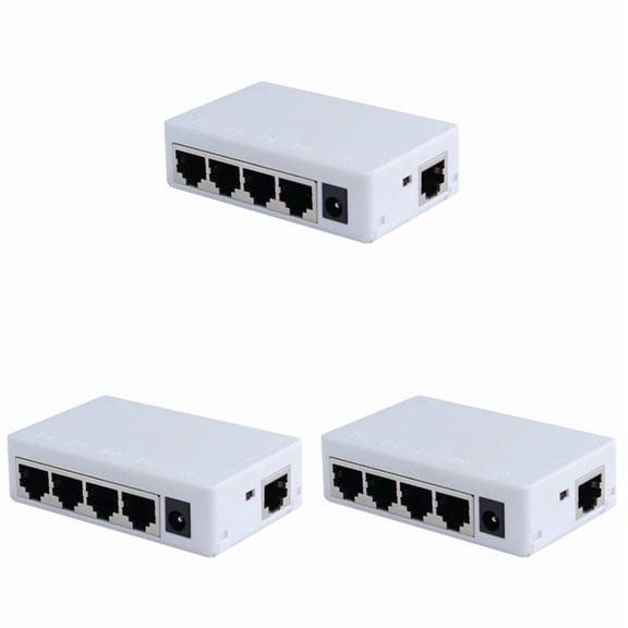 3X 4 Port POE Extender 100Mbps 1 in 4 Out 250 Meters Network Switch Repeater IEEE802.3af/At for PoE Switch NVR IP Camera