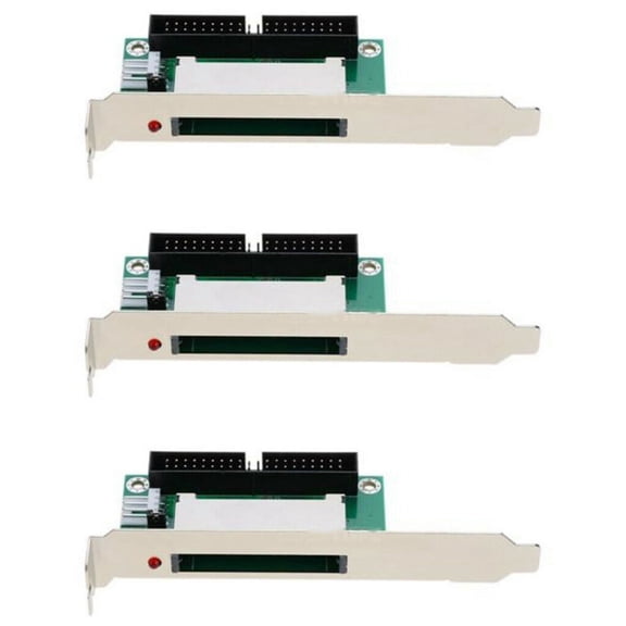 3X 40-Pin Compact Flash Card to 3.5 Ide Converter Adapter Pci Bracket Back Panel,3 x to IDE Adapter with Back Panel