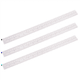 3X 40cm 16 Inches Length Measure Clear Plastic Straight Edge Ruler ...