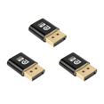 3X 4K Displayport Dummy Plug DP Virtual Display Adapter EDID Headless