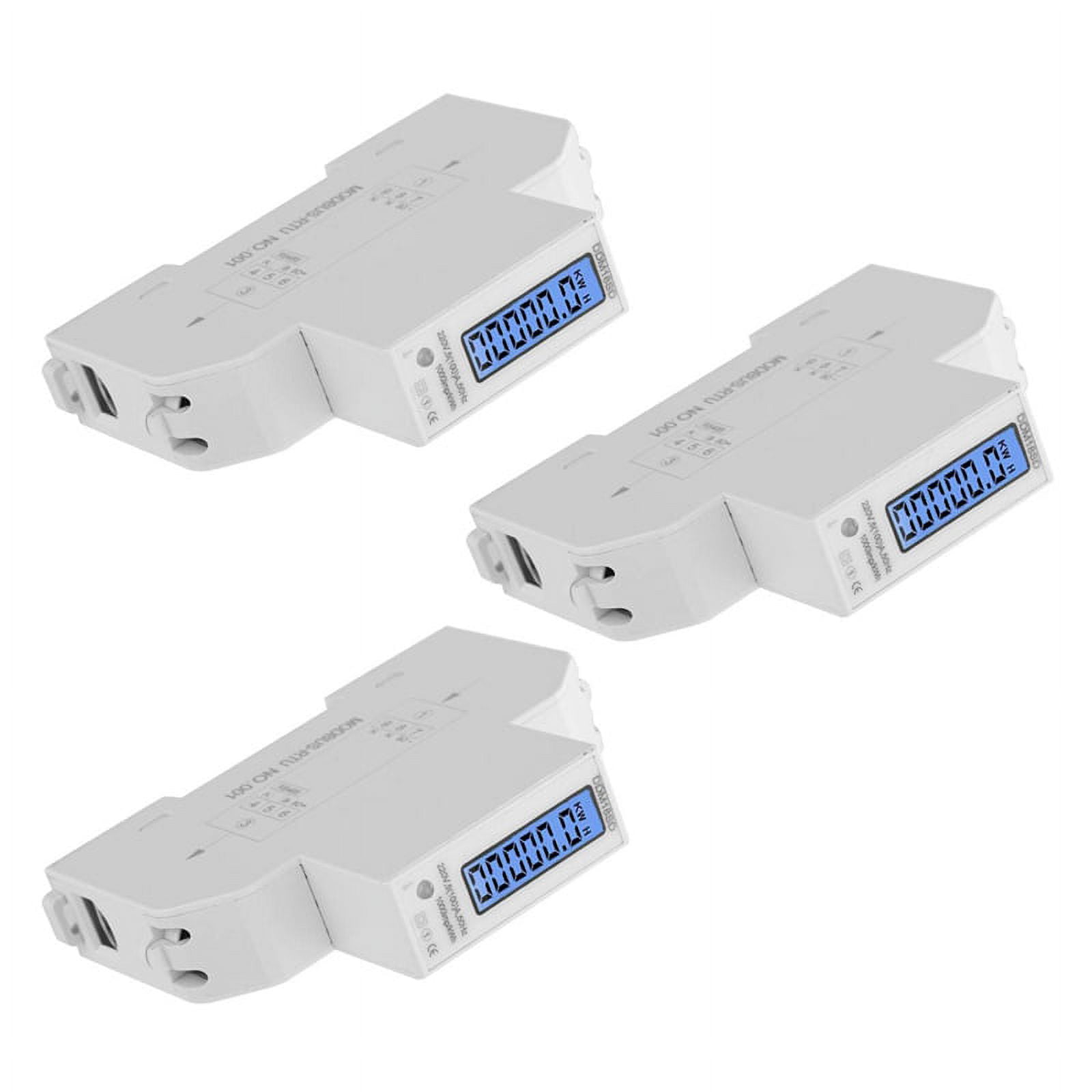 3X 5-100A 220V Energy Meter Single Phase RS485 MODBUS Protocol LCD Backlit Display Din Rail Watt Meter Energy Meter